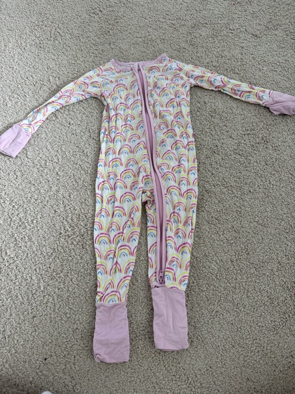Little Sleepies rainbow footies